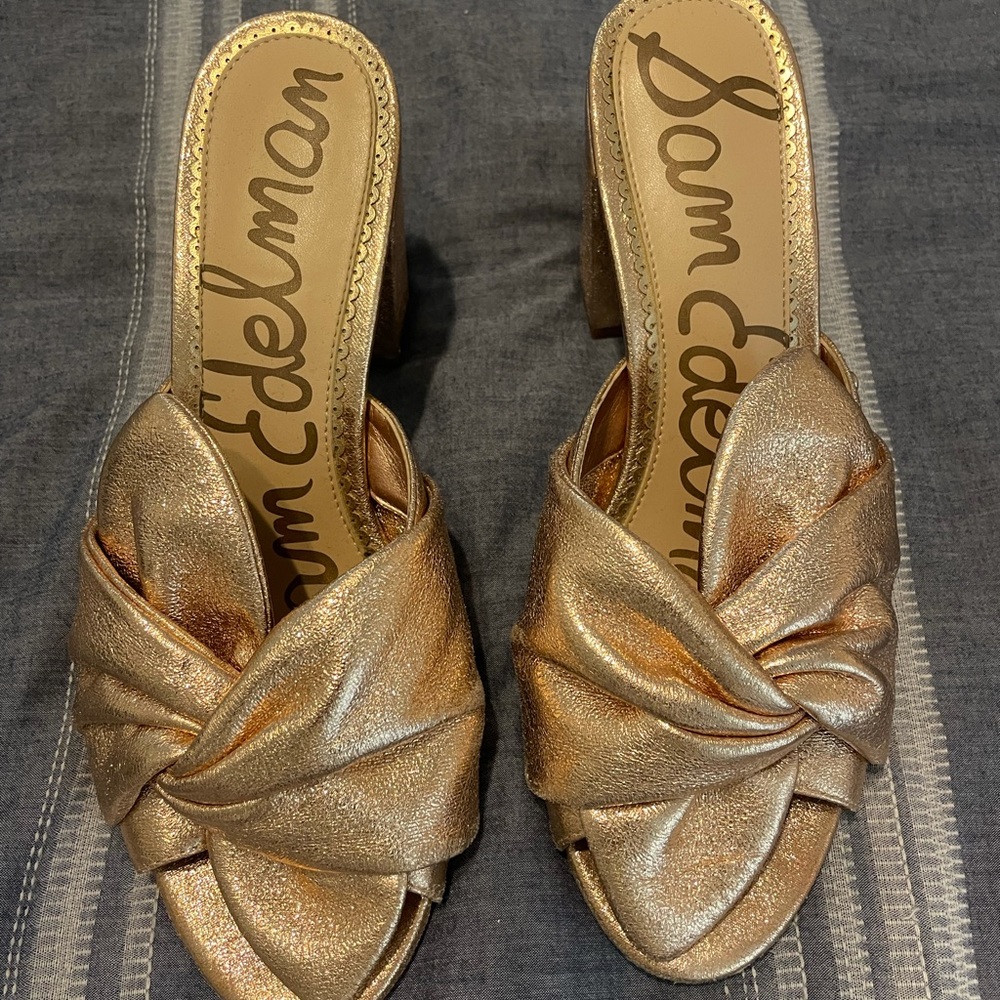Sam Edelman Gold Metallic Mule